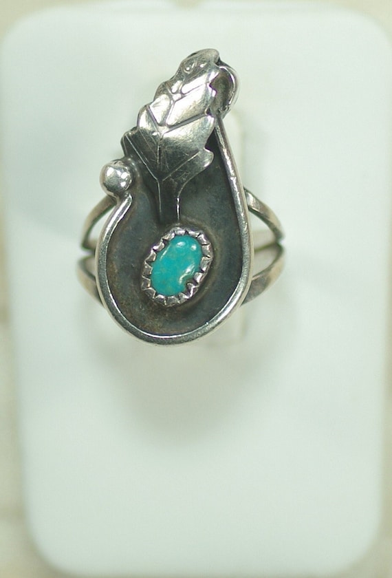 Vintage Native American Sterling Ring, Sterling Tu