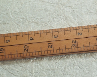 Stanley Folding Wood Ruler: Vintage Tool Bench Accessory, Collectible Men's Father's Gift
