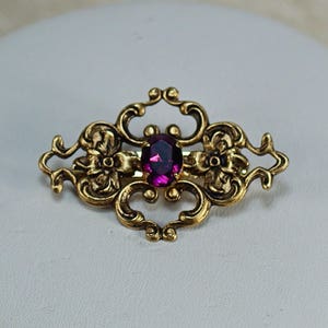 Swarovski Rhinestone Victorian Pin, Multi Colored Rhinestone Flower Pin, Friend Birthday Graduation Rhinestone Pin Gift Under 15