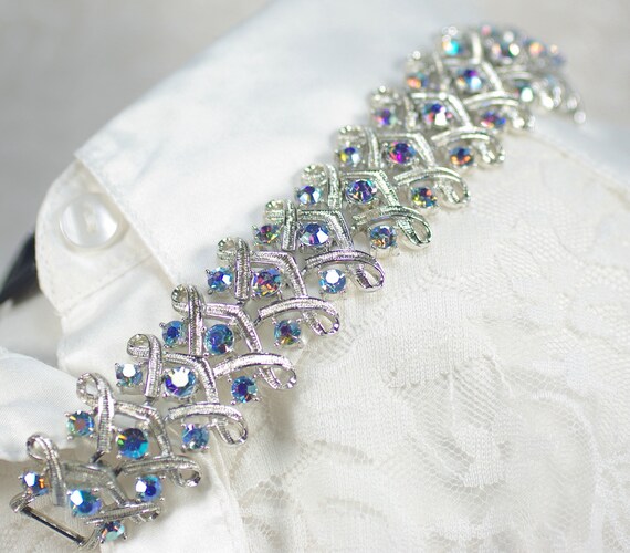 Coro Pegasus Rhinestone Bracelet, Vintage Wedding… - image 2