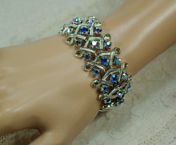 Coro Pegasus Rhinestone Bracelet, Vintage Wedding… - image 3