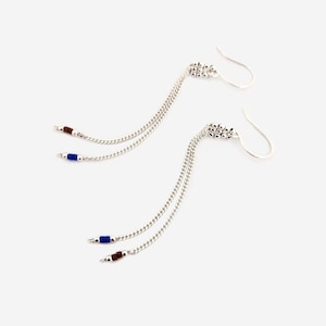 Sterling silver dangle earrings Women - Chain Dangle Earrings - 925 silver earrings delicate - Sterling silver earrings / &quot;Kolla&quot;