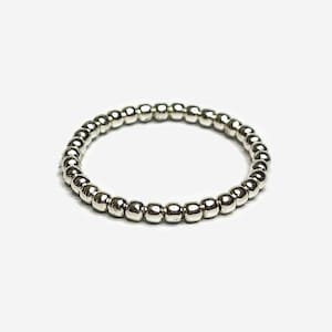 Simple Silver Rings, Silver Beaded Rings, Silver Ball Ring, Sterling Silver Ring, Stacking Ring, Dot Ring, Bubble Ring with beads/&quot;Aro II&quot;