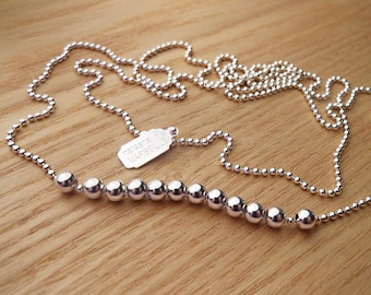 Extra long silver necklaces discount