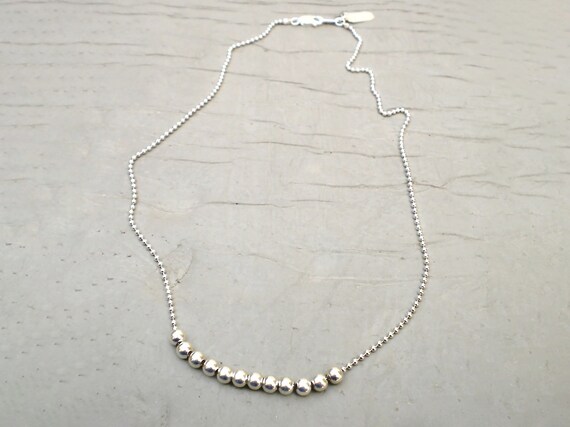 Chaîne Boule En Argent Massif 925 - Bijou Occasion, Déjà Porté - Style Intemporel