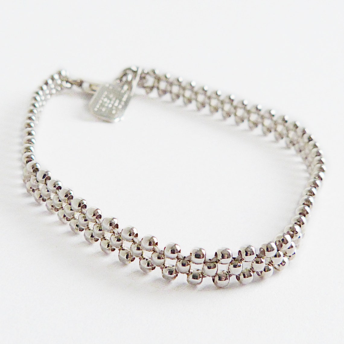 Sterling Silver Cuff Bracelets for Women Woven Flat Bead - Etsy