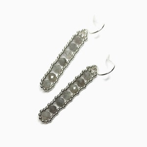 Boucles d'oreilles Labradorite argent 925, Boucles d'oreilles pierres naturelles, Boucles d'Oreilles Pendantes Pierre image 5