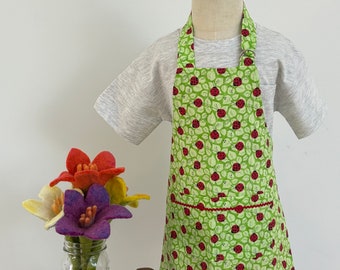 Toddler Apron - 100% Cotton - Lady Bugs