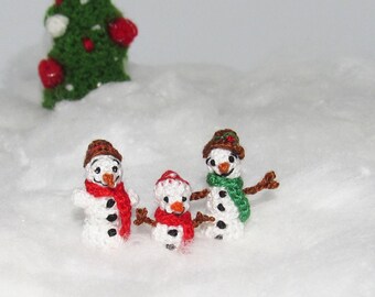 Miniature Snowman Micro Snowman Dollhouse miniatures Tiny Christmas snowman Toy Christmas gift ideas Micro toys