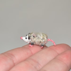 Handmade Opossom -  Gift Opossum Artist Miniature Ooak Opossum Animal Lovers Gift