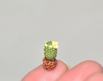 Tiny Plant 0.7 "Cactus Miniature Succulent pianta miniatura crochet fiore di cactus Decorazione floreale della casa delle bambole Decorazione della casa delle bambole