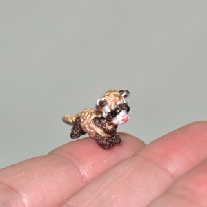 Dollhouse Ferret -  Gift Ferret Artist Miniature Ooak Ferret Animal Lovers Gift