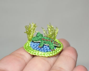 Miniature Crochet Crocodile Extremely Micro Crochet Animal Wild Animal Gift Lovers