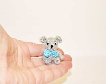 Oso mohair miniatura - regalo de cumpleaños oso de peluche oso artista oso miniatura ooak oso