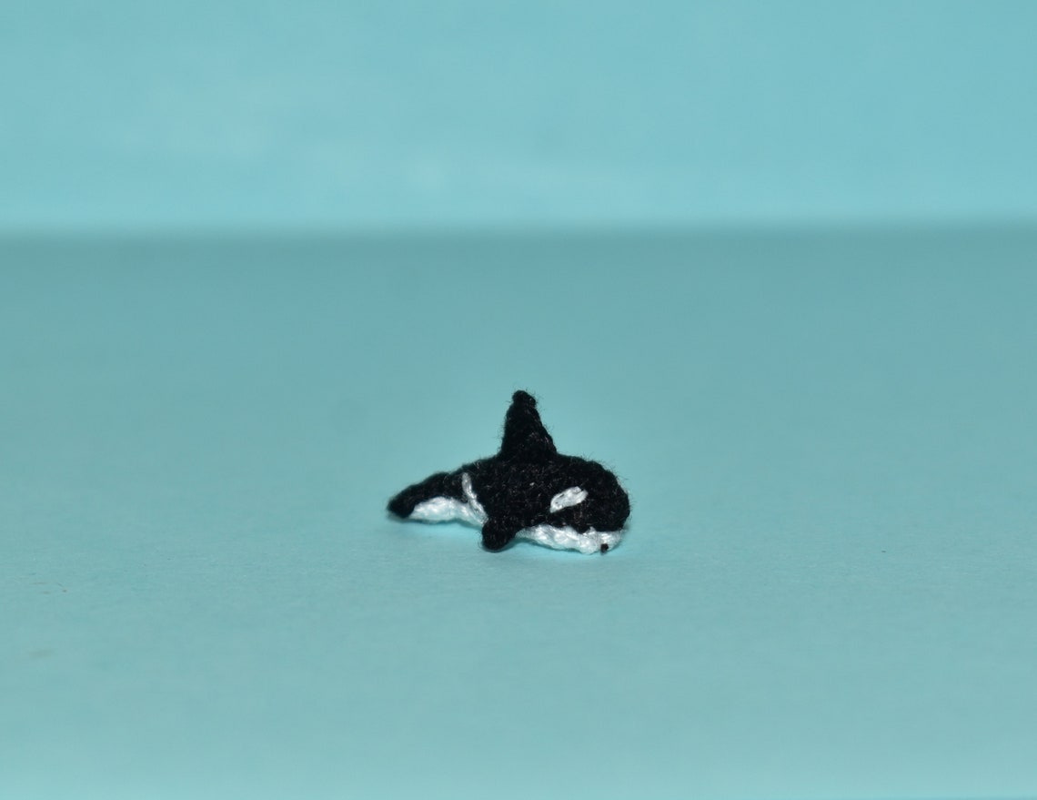 Micro Orca Micro Orca - Miniature Killer Whale Dollhouse Crochet Orca Whale ...