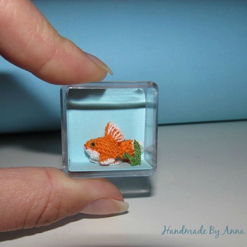 Micro Goldfish Dollhouse Miniature Goldfish Tiny Goldfish Etsy