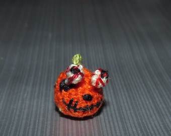 Miniature Halloween Pumpkin dollhouse halloween miniatures halloween amigurumi crochet micro pumpkin dollhouse decoration halloween toy gift