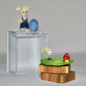 Miniatur Osterhase Miniatur Hase Puppenhaus Hase Osterminiaturen Hase, Ei Kleines Kaninchen Puppenspielzeug Bild 8