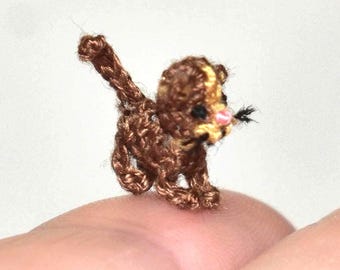 Regalo per amanti dei gatti all'uncinetto estremamente micro, gattino in miniatura per casa delle bambole, giocattolo per animali domestici, fatto a mano, piccolo gatto amigurimi, idea regalo per amanti dei gatti