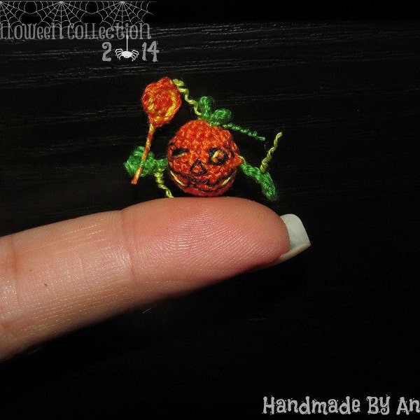 Miniature Halloween Pumpkin dollhouse halloween miniature halloween amigurumi crochet halloween miniature