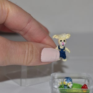 Miniatur Osterhase Miniatur Hase Puppenhaus Hase Osterminiaturen Hase, Ei Kleines Kaninchen Puppenspielzeug Bild 3