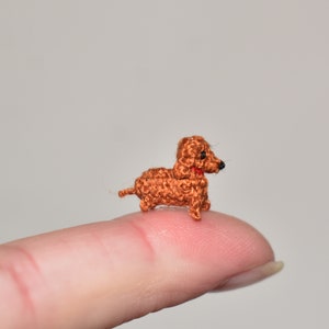 Melody Jane Miniatur-Dackel Set – 3 Braune Hunde Im Maßstab 1:12, Aus Kunstharz, Je Ca. 5 Cm Lang