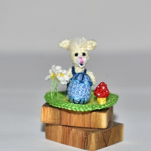 Miniatur Osterhase Miniatur Hase Puppenhaus Hase Osterminiaturen Hase, Ei Kleines Kaninchen Puppenspielzeug Bild 1