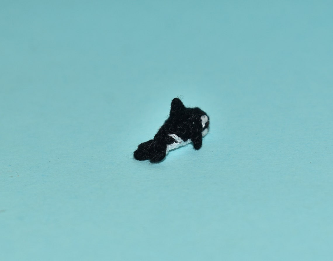 Micro Orca Micro Orca - Miniature Killer Whale Dollhouse Crochet Orca Whale ...