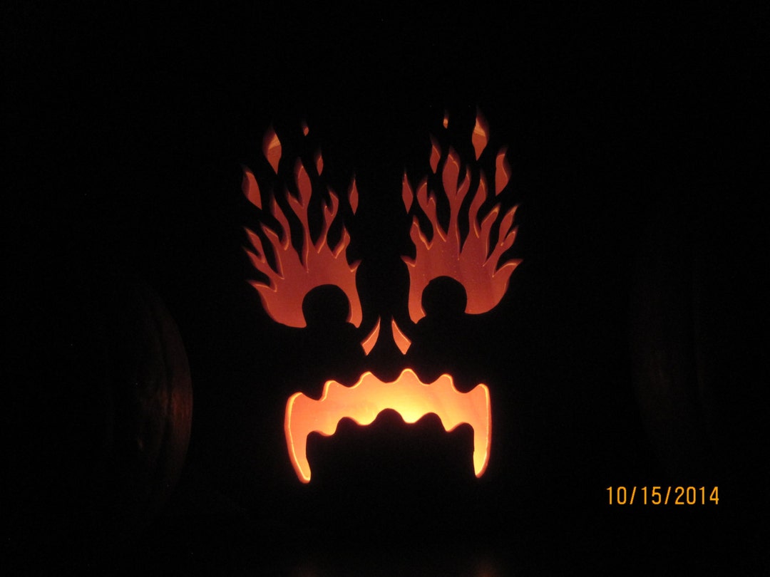 Toadally Hot Head Jackolantern Halloween Wood Decoration Etsy