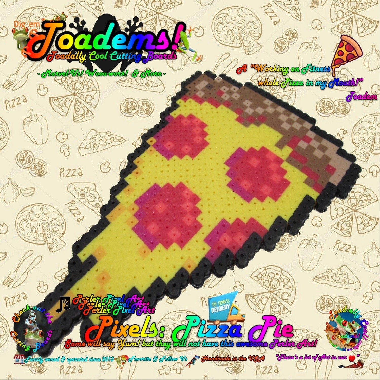 The Noise (Pizza Tower) Perler Bead Pattern, Bead Sprites