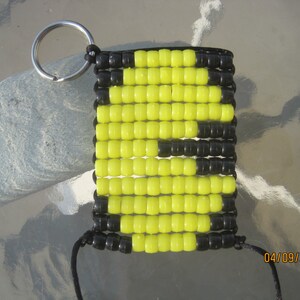 Toad-ally Trendy PacMan Zipper Pull Keychain, Nom Nom Pony Bead Art, Pacman Ghosts, Miss Pacman, 8-bit Video Games, Unique Arcade Gift imagen 1