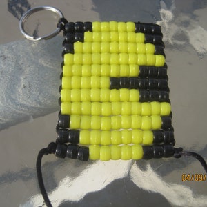 Toad-ally Trendy PacMan Zipper Pull Keychain, Nom Nom Pony Bead Art, Pacman Ghosts, Miss Pacman, 8-bit Video Games, Unique Arcade Gift image 2