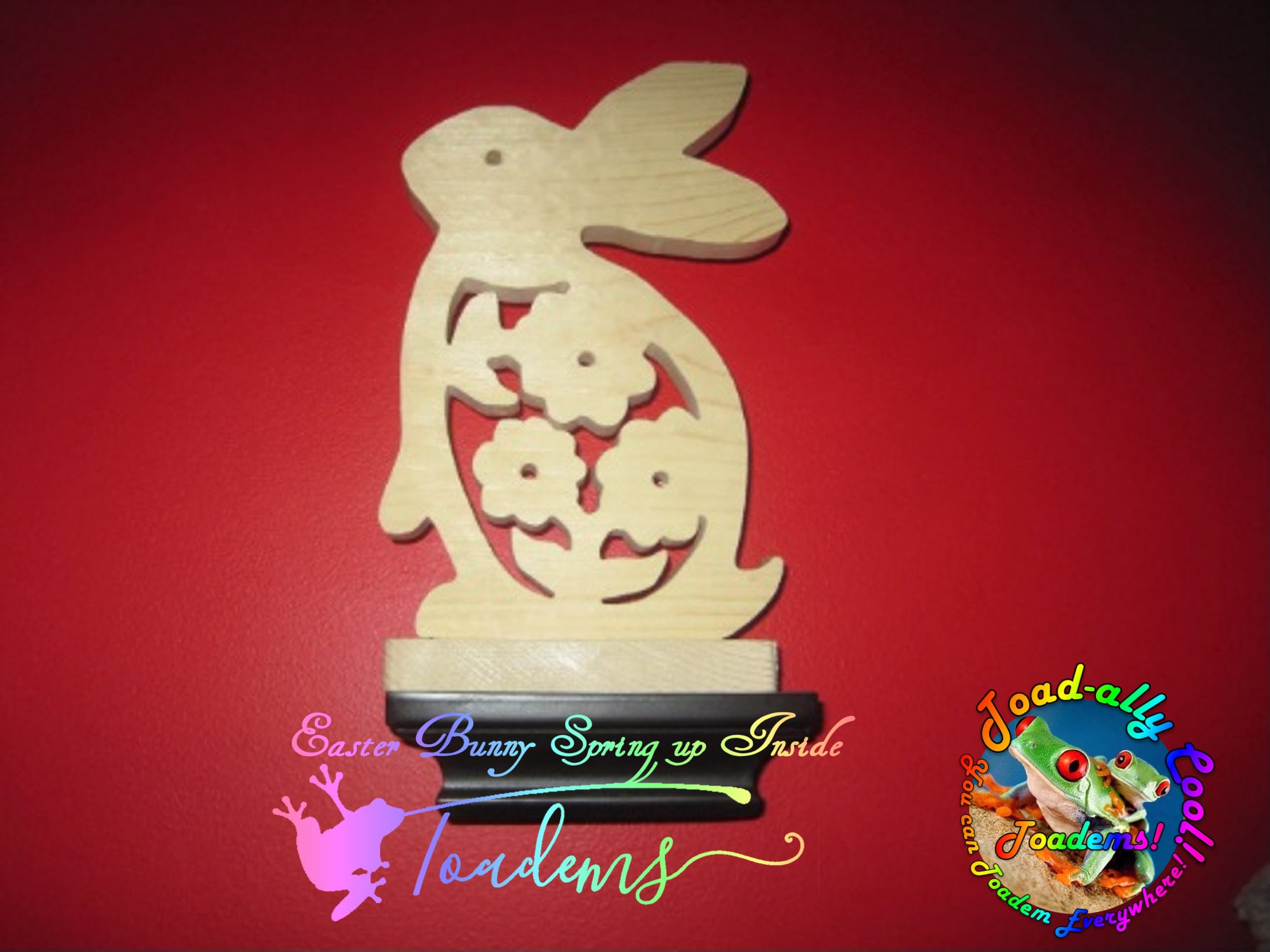 Toad-ally Peter Rabbit Easter Bunny Cottontail Spring up Inside Wood ...
