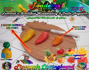 Toad-ally Perfect Pineapple Island Charcuterie Boards, Chopping Blocks, Cutting Boards, Wall Decor, Shelf Art, Unique Juicy Fruit Gift