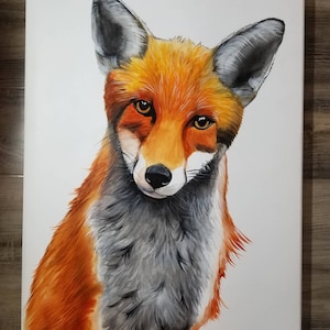 Original Fox Painting, Red Fox Art, Nursery Fox Decor, Fox Lover Gifts, Red Fox Gift, Fox Watercolor, Birthday Gift for Teen Girl