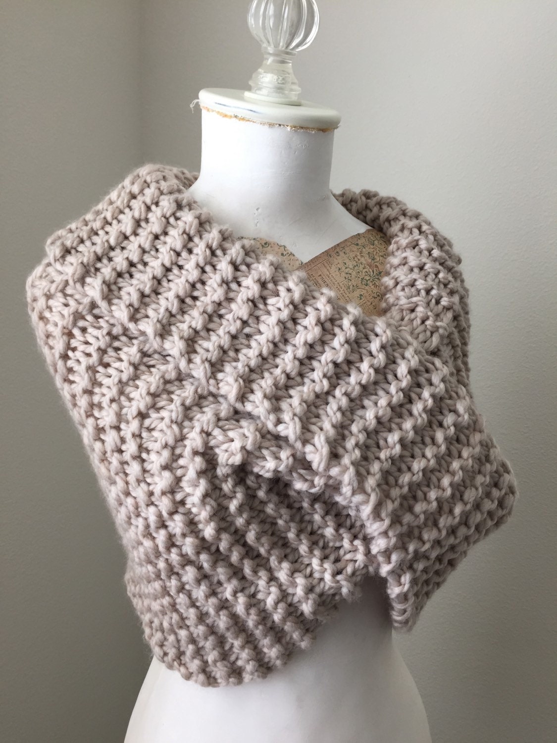 Infinity Cowl Chunky Knit Tan Cowl Knit Cowl Scarf Loop | Etsy