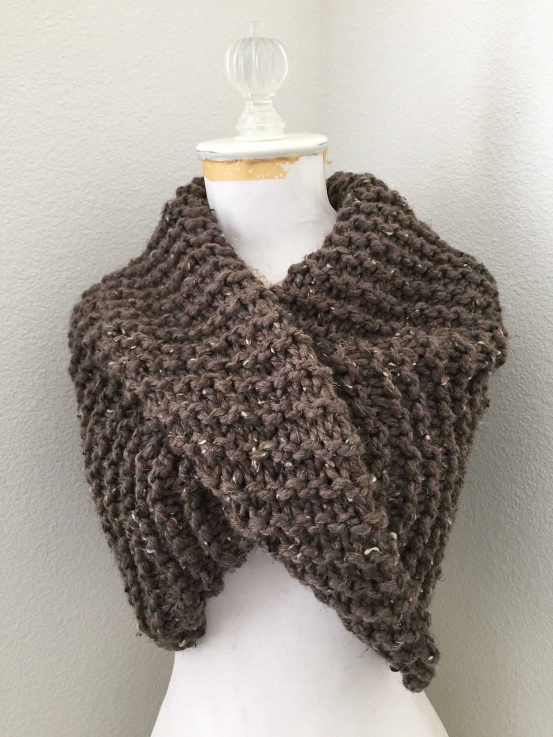 Chunky Knit Cowl Infinity Knit Cowl Oatmeal Knit Cowl Loop | Etsy