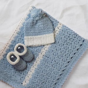 Crochet Baby Blanket Gift Set