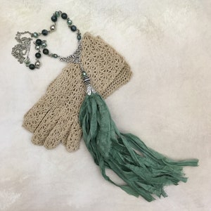 Fabric tassel necklace wholesale clearance