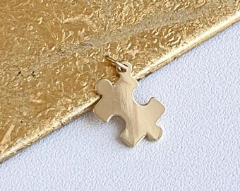 14Kイエローゴールドパズルピースペンダント - Etsy 日本