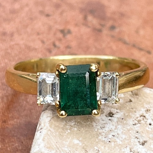 Diamond Engagement Ring 3.50 Carats Diamond Ring Emerald Cut | Etsy