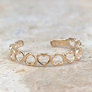 Rose Gold Heart Ring, Heart Shape Ring, 14k Gold Ring, Open Heart