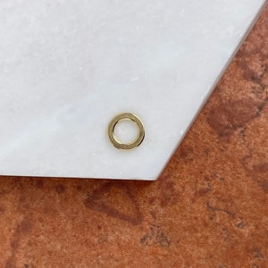 18KT Yellow Gold Mini Round Endless Open Circle of Life Pendant Charm 4.8mm TINY SIZE Minimal