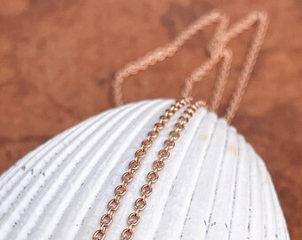 Collana In Vero Oro Rosa 10 Carati 3D Cavo Franco Scatola - Foto 2