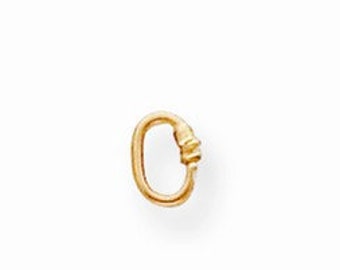 14KT Yellow Gold Link Lock Clip-On Enhancer for Pendants Small Bail Single Use NEW