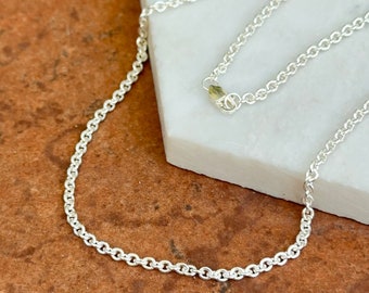 Sterling Silver 2.40mm Curb Link Chain Necklace NEW Various Lengths Available Unisex Design