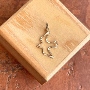 10KT Yellow Gold Dove &quot;Holy Spirit&quot; Pendant Charm Confirmation NEW Small Size