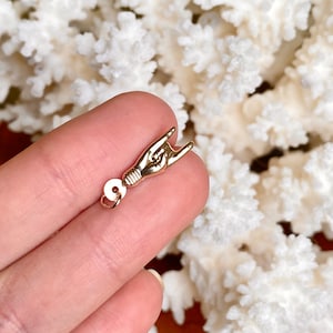 14kt Gelbgold Poliert 3d Italienischen Mano Cornuto Hand Etsy