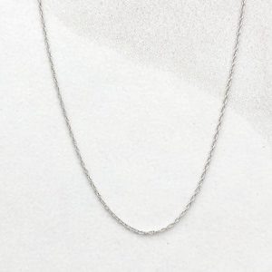10KT White Gold .50mm Cable Rope Link Chain Necklace/ Various Lengths Available / SUPER Thin, Fine Delicate NEW