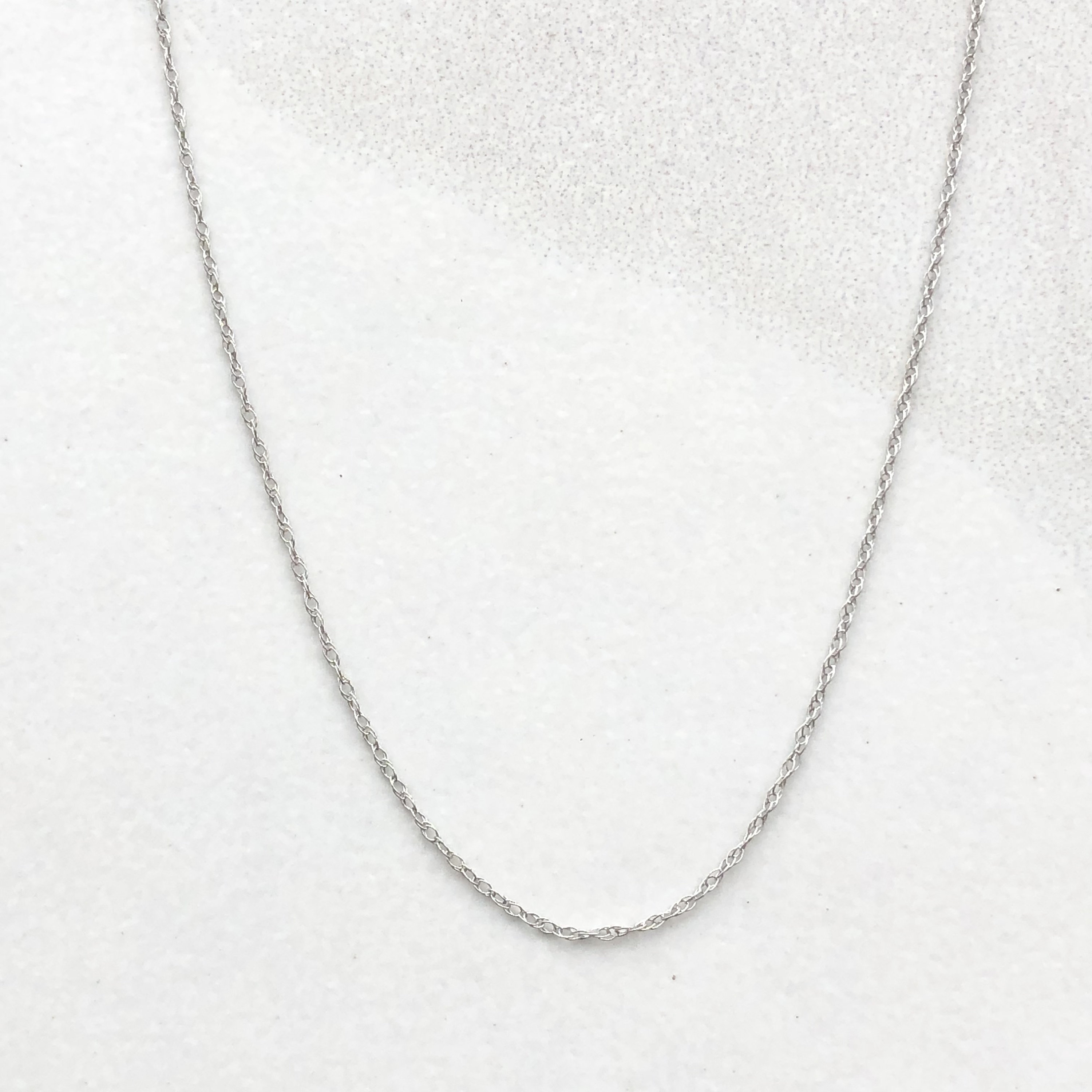 10KT White Gold .50mm Cable Rope Link 